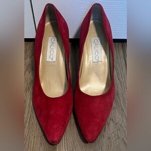Women's Calico C-Initiaton Red Pointed Soft Heels
